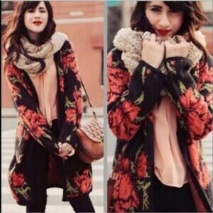 Free People Retro Flower Power Cardigan Sweater